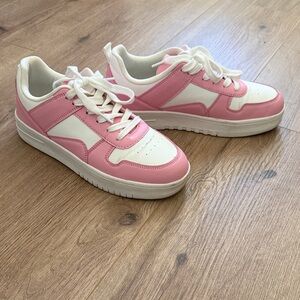 Pink and White Women's Sneakers
